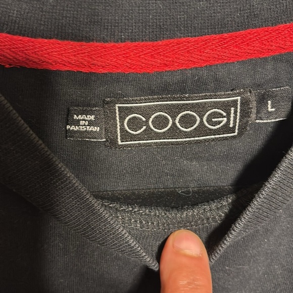 COOGI Black Short Sleeve Tee with Vibrant Patches - Picture 2 of 5